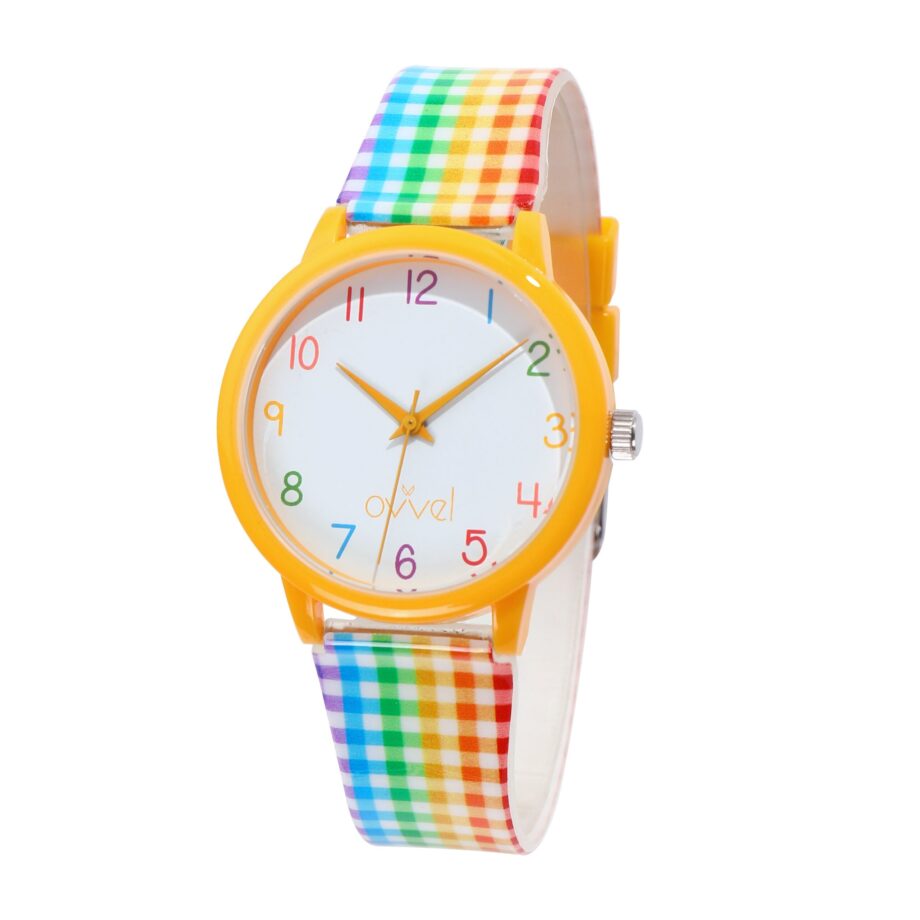 Wideappeal Girls Colorful Gingham Analog Watch – Cute Teen Wristwatch