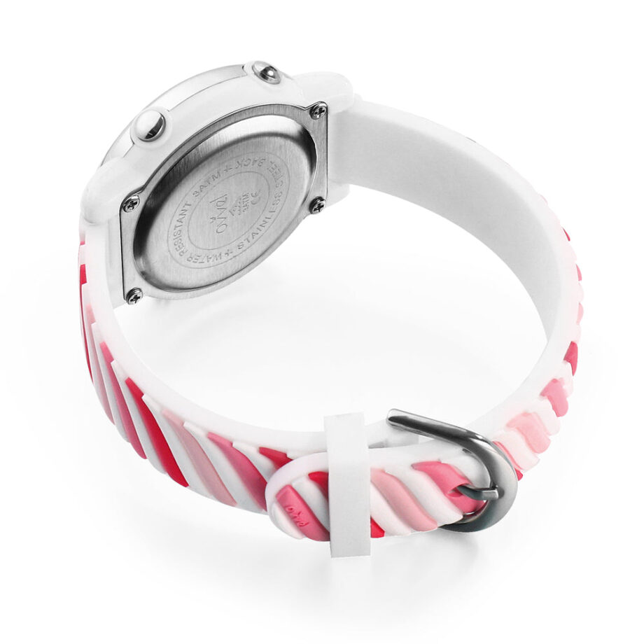 Wideappeal Girls Digital Sports Watch – Multi-Function Pink Swirl Design