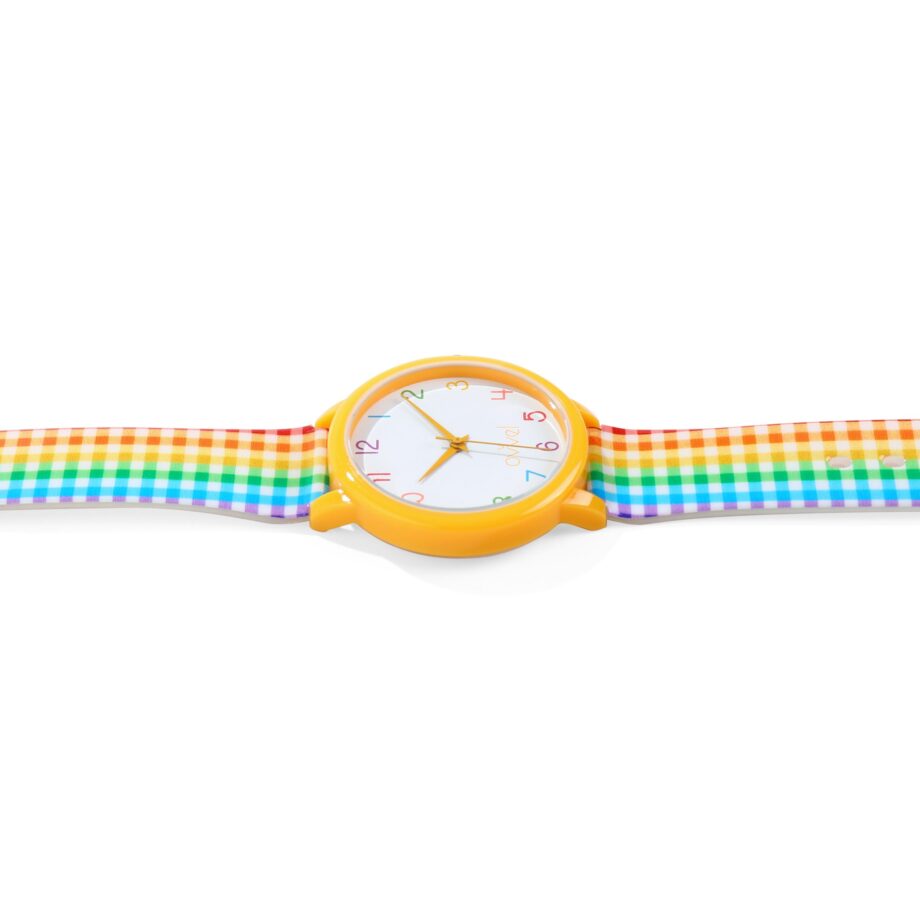 Wideappeal Girls Colorful Gingham Analog Watch – Cute Teen Wristwatch