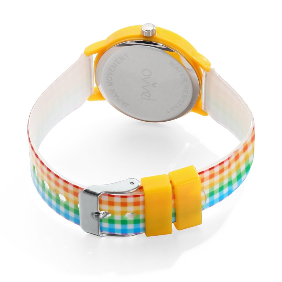 Wideappeal Girls Colorful Gingham Analog Watch – Cute Teen Wristwatch